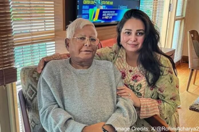 Rohini Acharya and Lalu Prasad Yadav