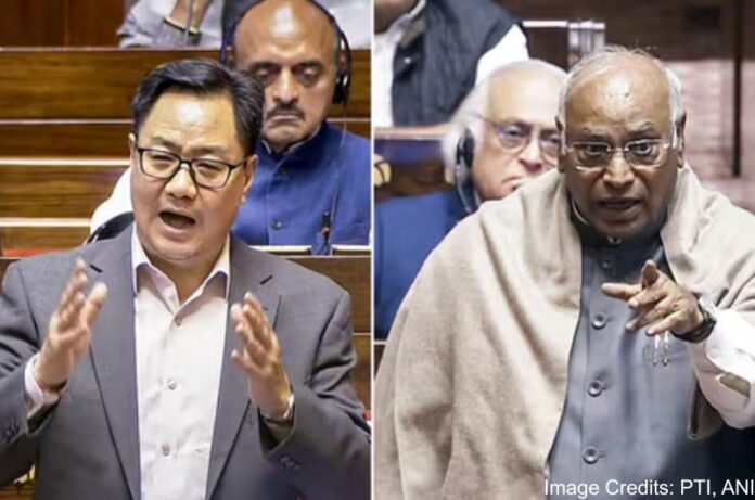 Kiren Rijiju and Mallikarjun Kharge